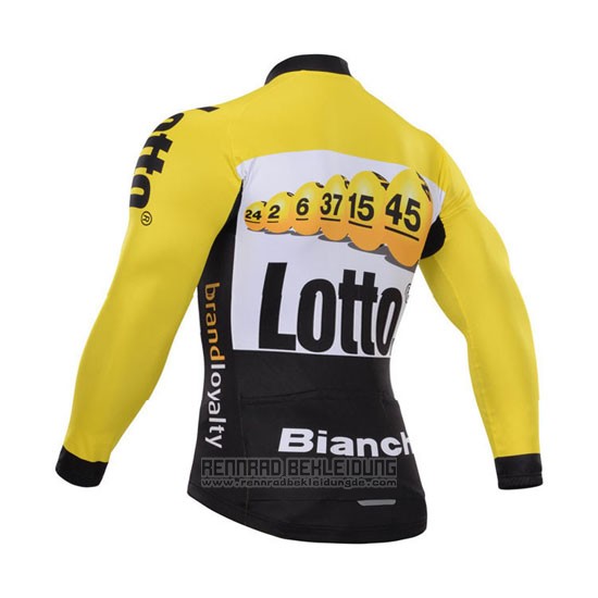 2015 Fahrradbekleidung Lotto NL Jumbo Shwarz und Gelb Trikot Langarm und Tragerhose - zum Schließen ins Bild klicken